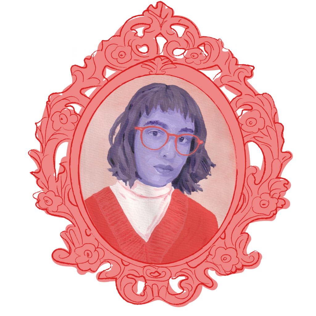 Framed self-portrait